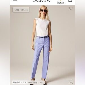 J. Crew Slim-fit trouser in sateen, size 8 NWT